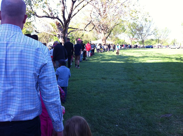 The White House Easter Egg Roll Line Stretches to Infinity