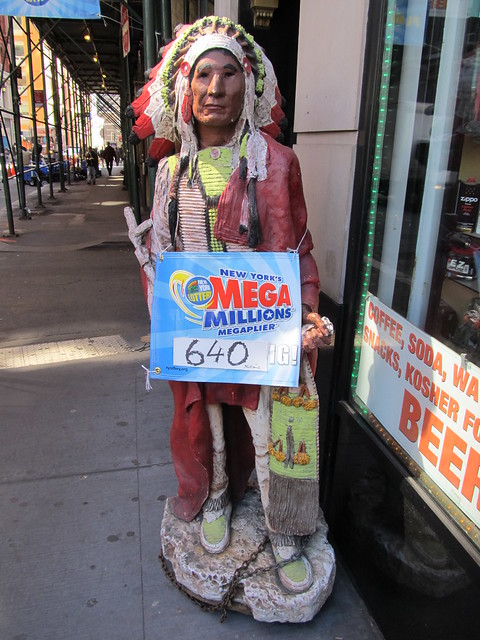 This cigar store indian knows all about tonights $640 million Mega Millions jackpot (03/30/12) (IMG_7428)