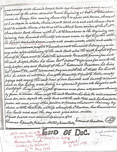 Joseph Willis SC Deed Aug 16, 1794 226 Acres 2 of 2