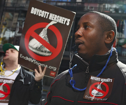 HERSHEY'S Easter Boycott goes global over schools AIDS discrimination.