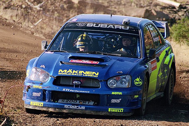2003 wales rally wrc subaru impreza tommi makinen
