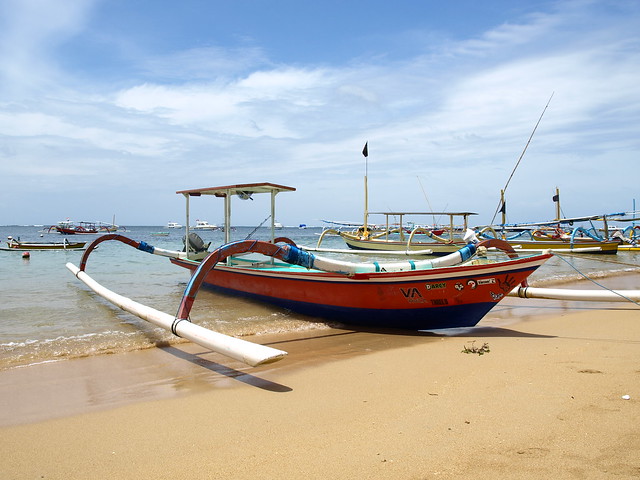 Fishing boats in Sanur, Indonesia