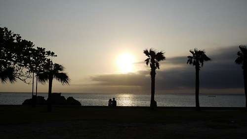 アラハビーチ 夕日の浜辺