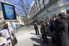 Anne Hidalgo & Jean-Louis Missika présentent le Mobilier Urbain Intelligent à Paris, le 21/03/12