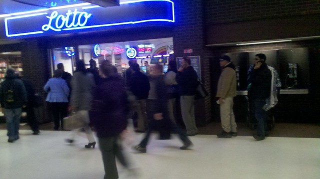 Lotto line at Port Authority Bus Terminal