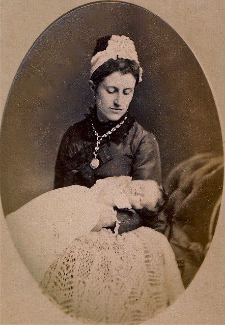 Mary Jane Stayman Culley with "Alice Maud Culley, 8 Weeks Old, Aug. 1879," English Albumen Carte de Visite