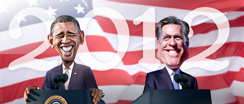 Obama vs. Romney 2012 by DonkeyHotey, on Flickr