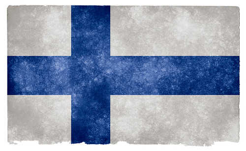 Finland Grunge Flag