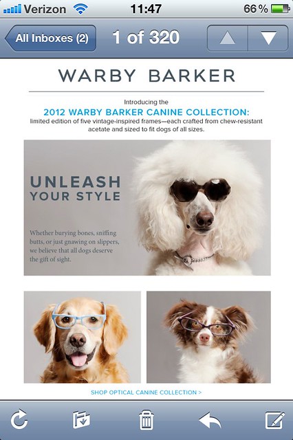 Best April Fools prank do far goes to @WarbyParker for their new Canine Collection. :P