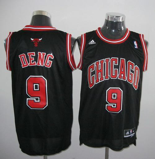 Bulls #9 Luol Deng Black Swingman NBA Jersey