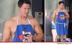 Mark Wahlberg on the set of "Pain and Gai...