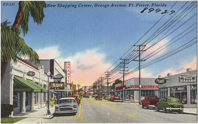 New shopping center, Orange Avenue, Ft. Pierce, Florida