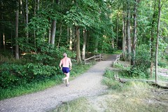 Runner on Blue Trail