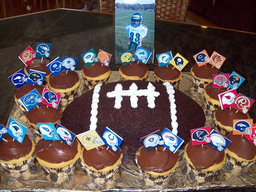 Football Cake and Cupcakes