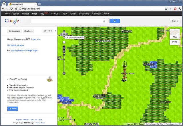 Sutro Tower - Google Map April Fools joke 2012