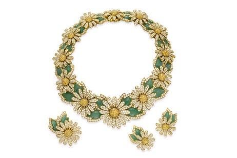 Elizabeth Taylor collection, The Daisy parure or Reine Marguerite jewellery, by Van Cleef and Arpels