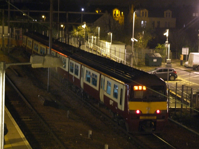 320 317 is seen stabled at Airdrie (2015) Wednesday 15th November 2011