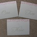 Damask Flourish / Filigree Pink and Green Wedding Table Numbers <a style="margin-left:10px; font-size:0.8em;" href="http://www.flickr.com/photos/37714476@N03/6601650625/" target="_blank">@flickr</a>
