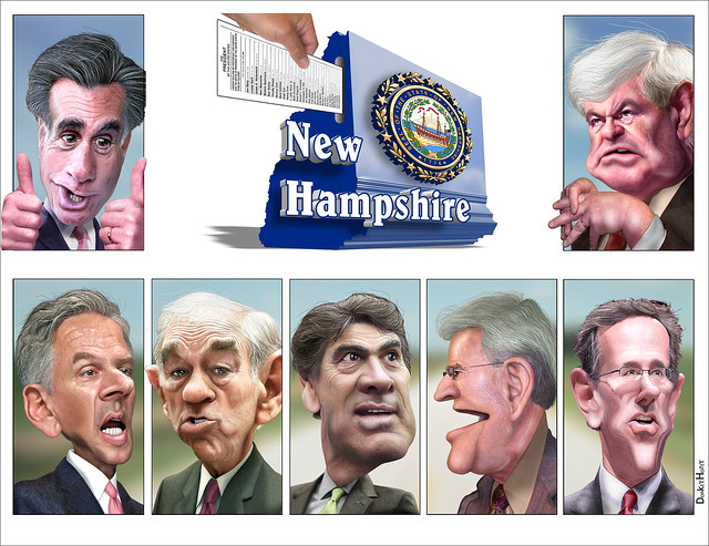 New Hampshire Primary Characters - Caricatures