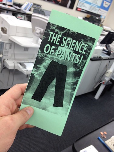 The Science of Pants pamphlet ©  Jason Eppink