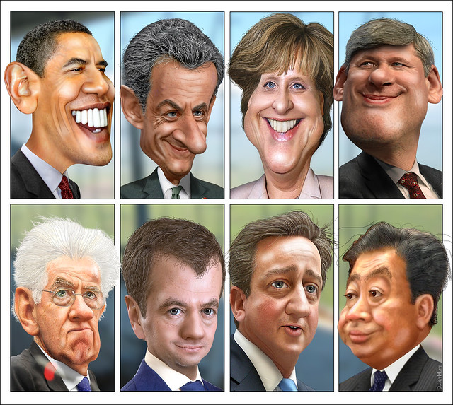 G8 Leaders (January 2012) Caricatures