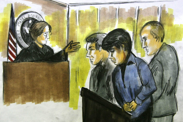 Sketches from the court room