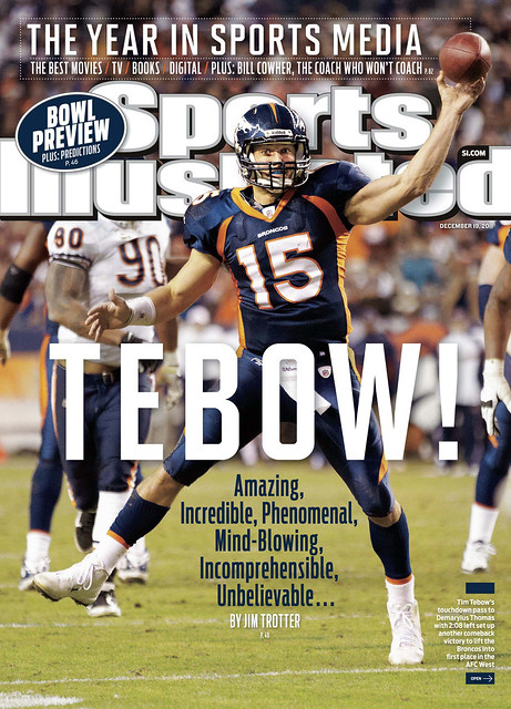 TIM TEBOW SI Cover 12/19/2011