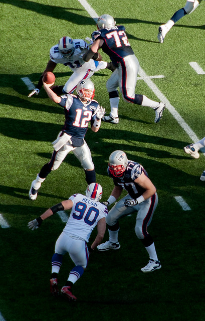 Brady Passing against the Bills