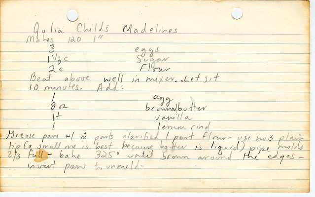 JULIA CHILDs Madelines recipe