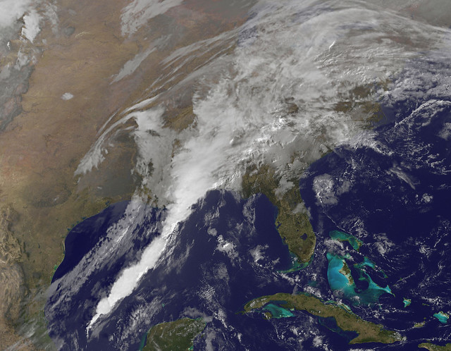 GOES-13 Satellite Sees "Giant White Spike" of Clouds Bringing U.S. Severe Weather