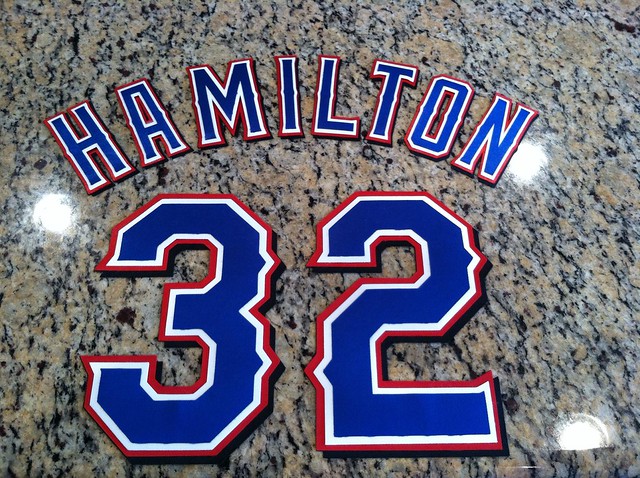 Texas Rangers JOSH HAMILTON Jersey Letter & Number Kit