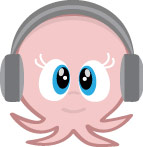 Octopus with headphones