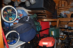 Cluttered shed