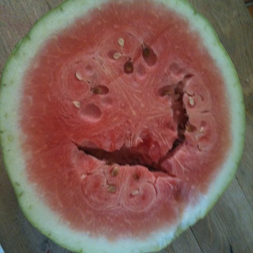 You know it is summer when.... You have smiling watermelon for lunch!!!