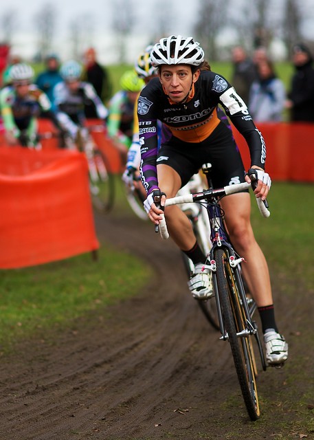 Helen Wyman, leading the Womens Championship into the first corner