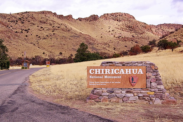 Chiricahua National Monument Entrance sign