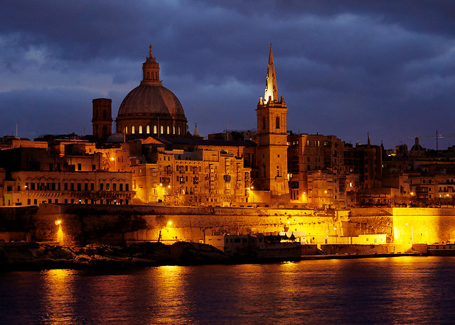 Valletta under evening clouds