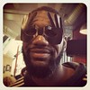 A happy GREG ODEN rocks the 3 Goggles at Player Palooza #blazers