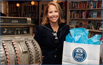 KATIE COURIC shops small
