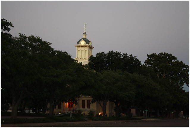 Milam County Texas Courthouse at Sunset