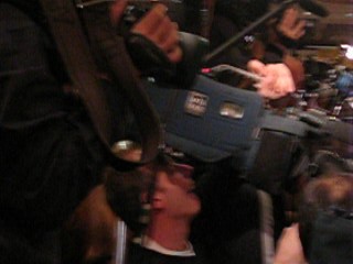 Paparazzi Press Photographers capturing Anna Nicole Smith in New York City Grand Central Station in April of 2005