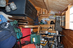 Cluttered shed