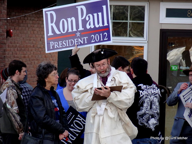 Interesting crowd at Ron Paul event