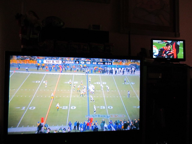 Two TV NFL watching (12-11-11)