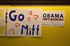 Signs at Romneys Iowa HQ