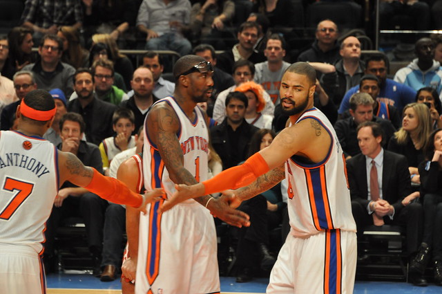 Tyson Chandler, Amare STOUDEMIRE and Carmelo Anthony