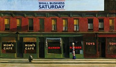 Small Business Saturday, after Edward Hopper