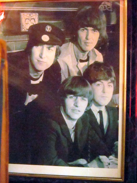 Fab Four photo on display at Margies Candies