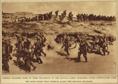 Rotogravure of German Bicycle Corps soldiers WWI ©  Michael Neubert