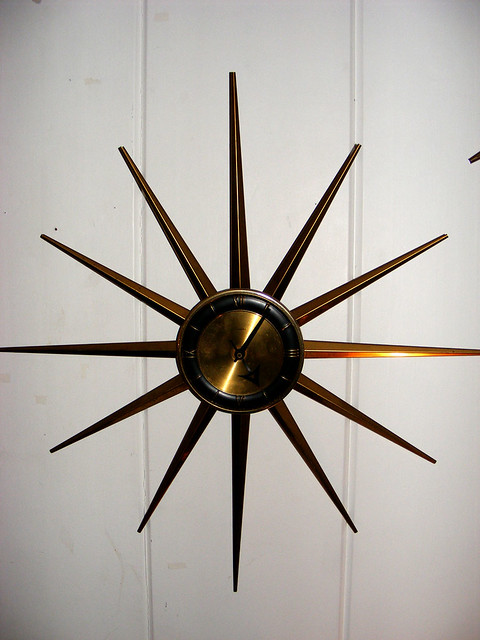 1960s Mid century Sunburst Clocks